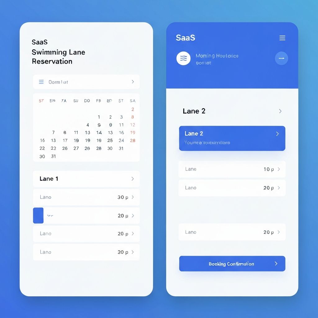Swimming Lane Booking Interface